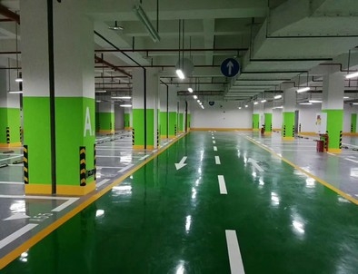 白城白城停车场标线施工